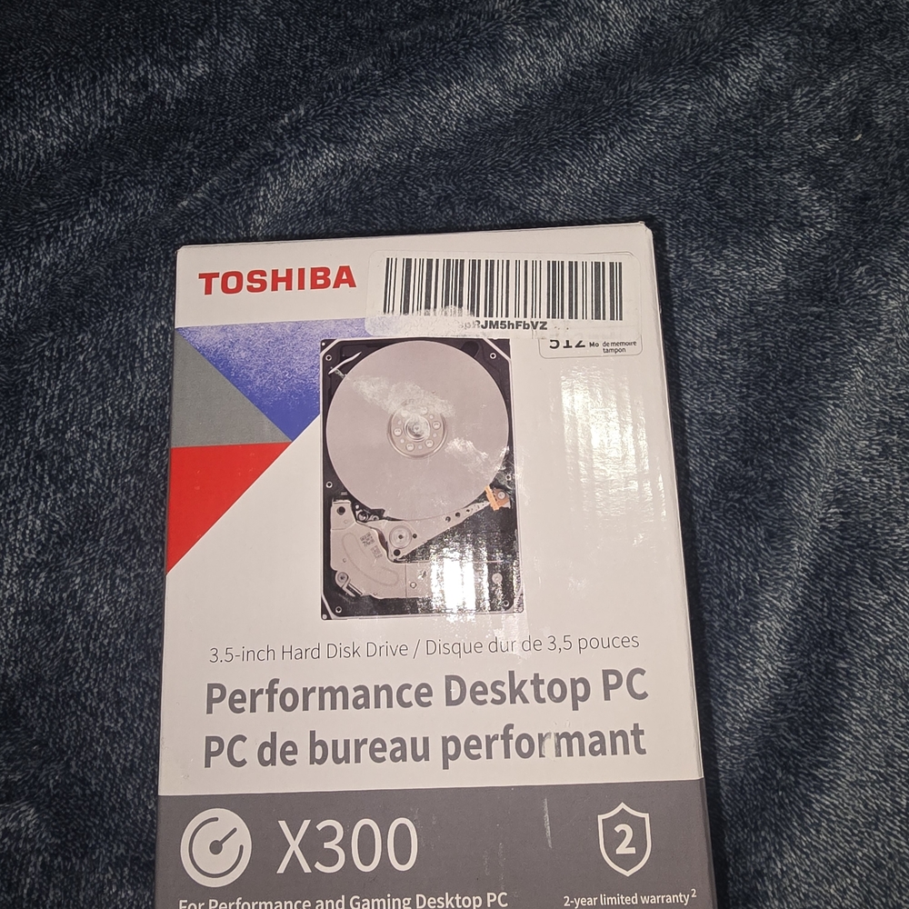 Toshiba X300 Performance Desktop PC Hard Drive - Silver and Red